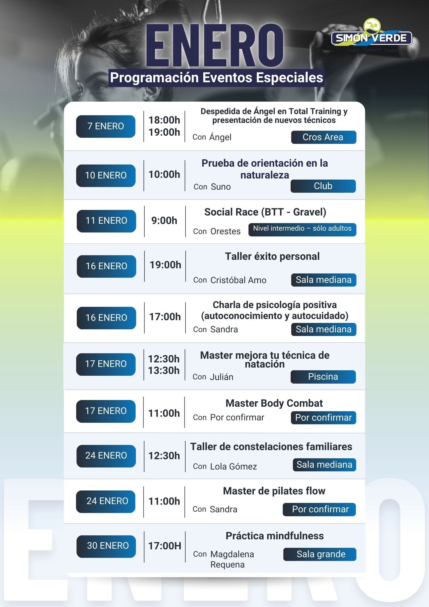 ACTIVIDADES ESPECIALES ENERO