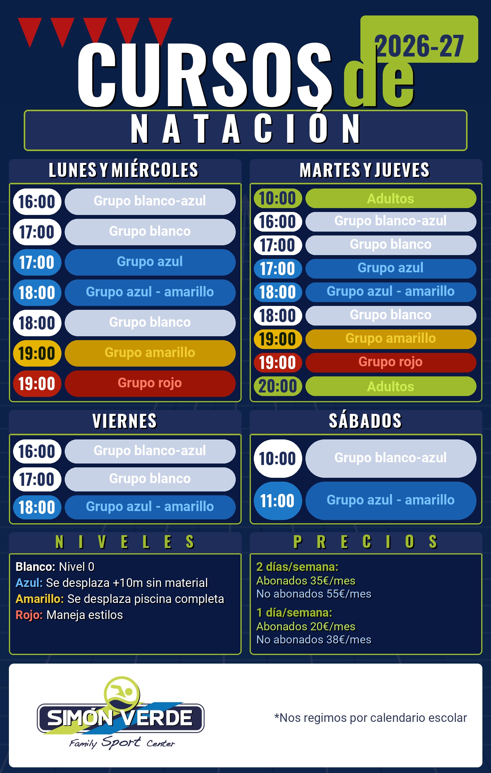 ESCUELA DE NATACIÓN 2026-27