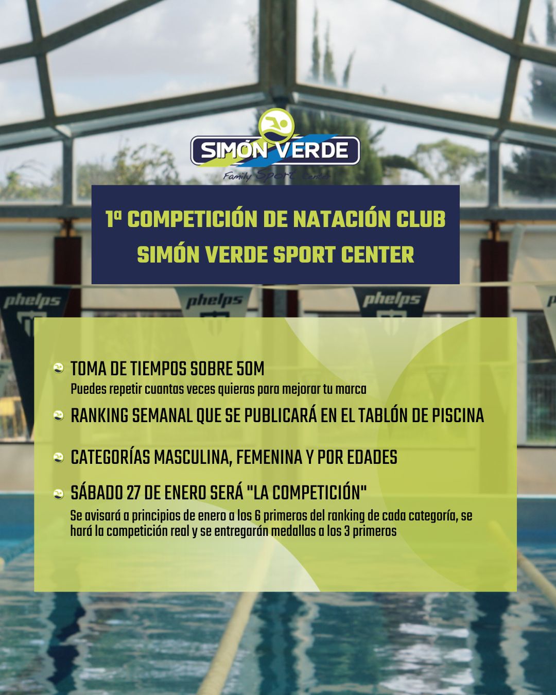 1º competición de natación Simon Verde Sport Center